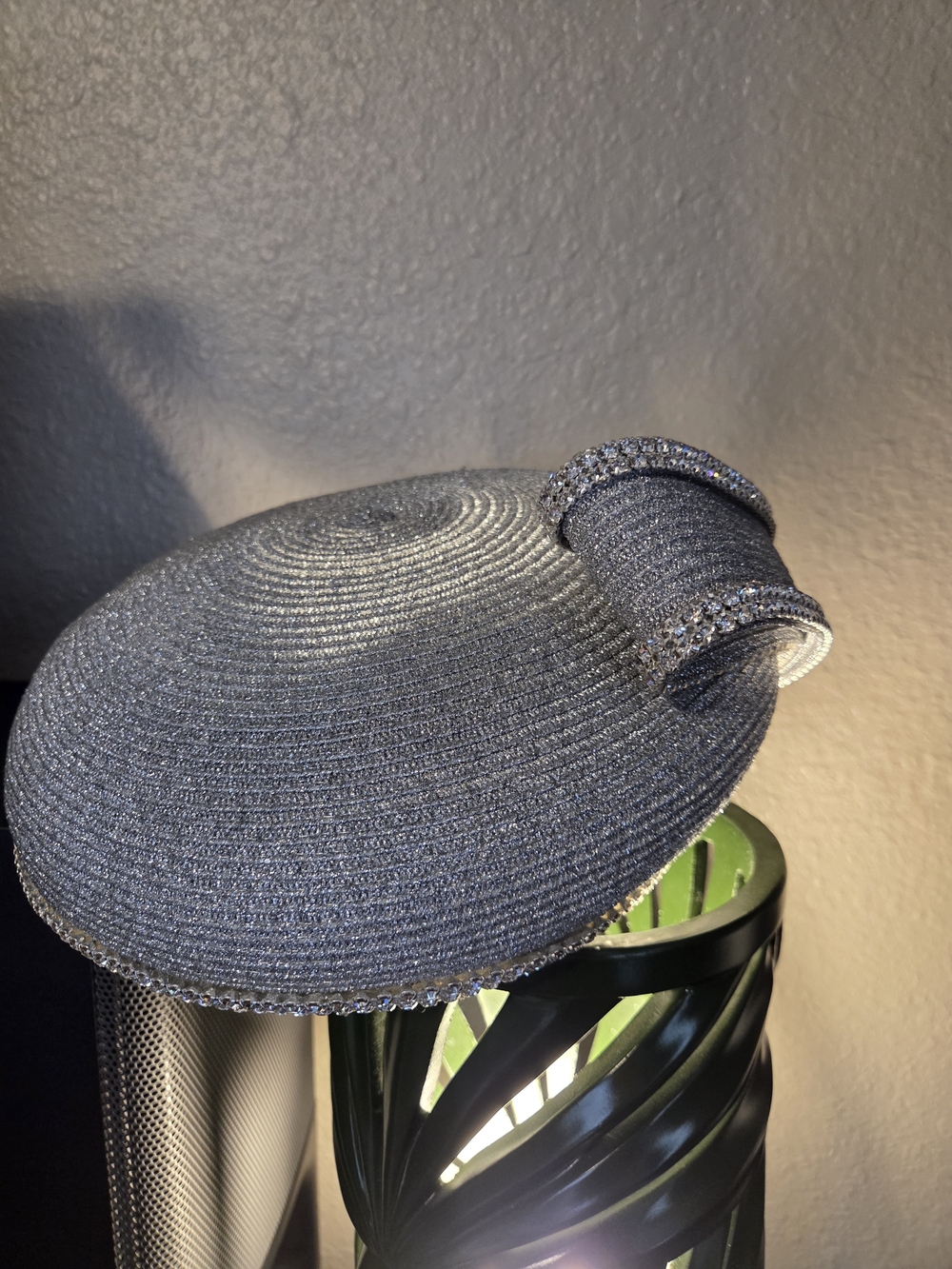 Lily And Taylor Of New York Silver Rhinestone Trim Knit Hat - Picture 4 of 7